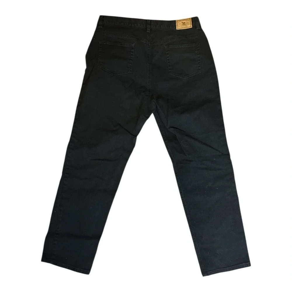Ralph Lauren Black Straight Leg Jeans Size 16 Classic Fit Cotton